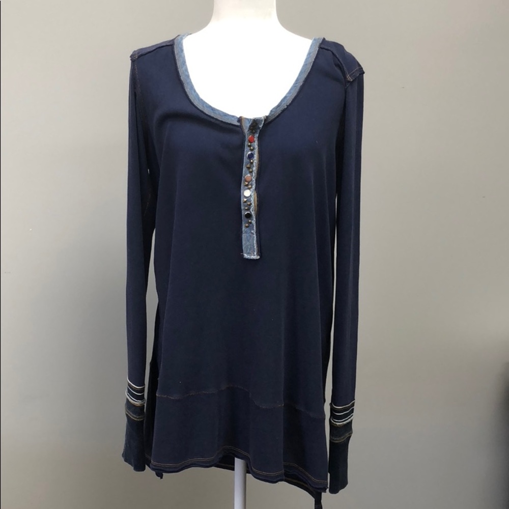 Free people embellished long sleeve top